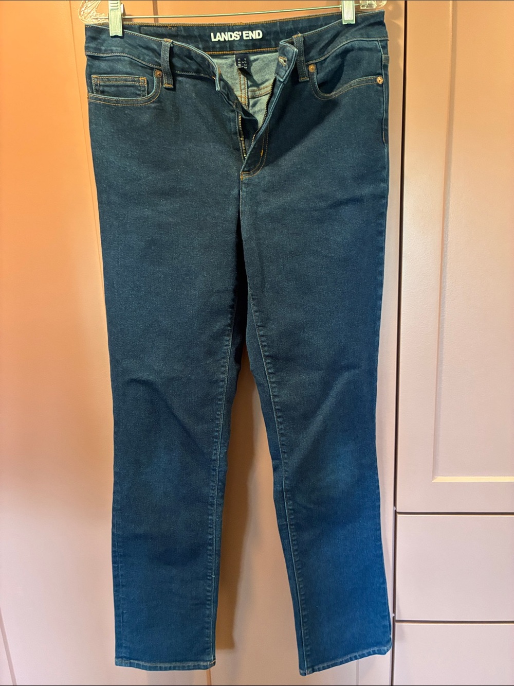 Lands' End Women's Deep Blue Straight Leg Jeans